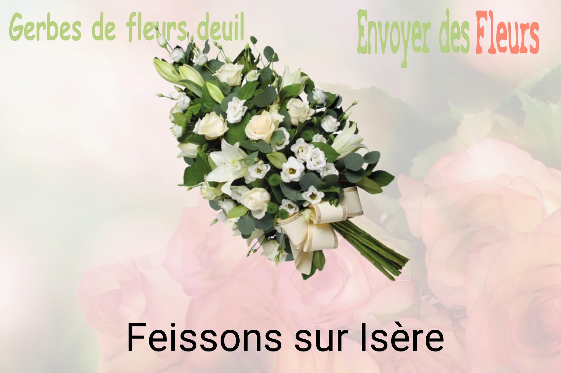 Gerbe de fleurs de deuil livrée à Feissons-sur-Isère